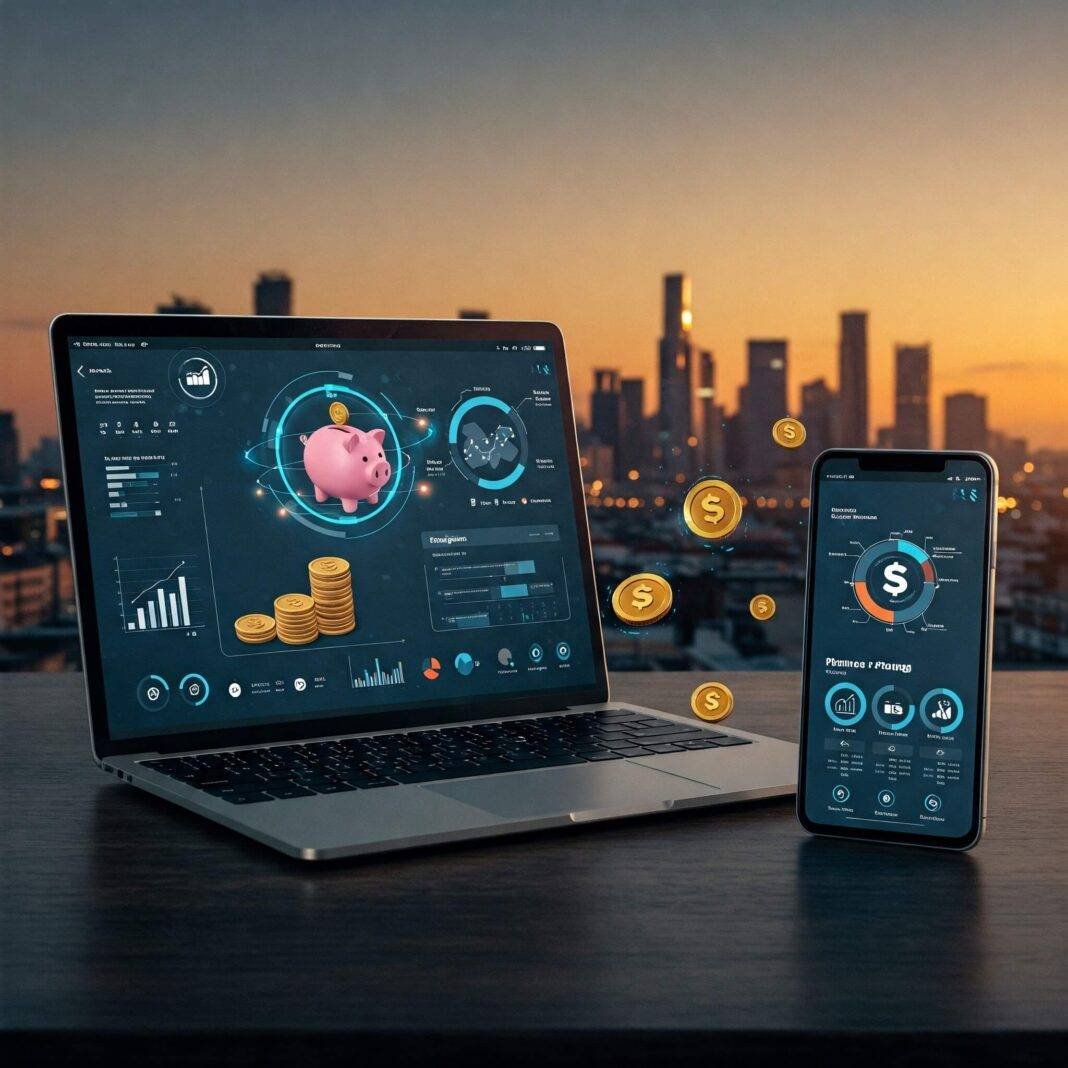 Modern cityscape at dusk symbolizing a tech-driven financial world. Modern cityscape at dusk symbolizing a tech-driven financial world.