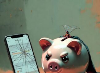 How to Build Credit Fast Even If You’re Starting from Zero Cracked piggy bank superhero with rising credit score confetti