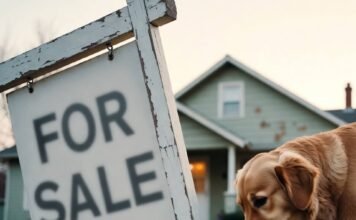 Best Mortgage Lenders of 2025: Where to Find the Best Rates Golden retriever chews mortgage sheet by crooked For Sale sign