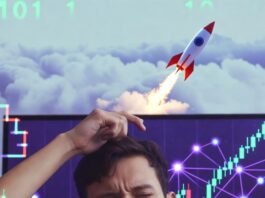 Best AI Stocks to Buy Now for Explosive Growth in 2025 chaotic Wall Street trading floor with glowing holographic AI