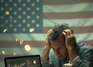 Financial Management Software for Small Business Owners Chaotic 3 a.m. desk with receipts, Xero, toy excavator