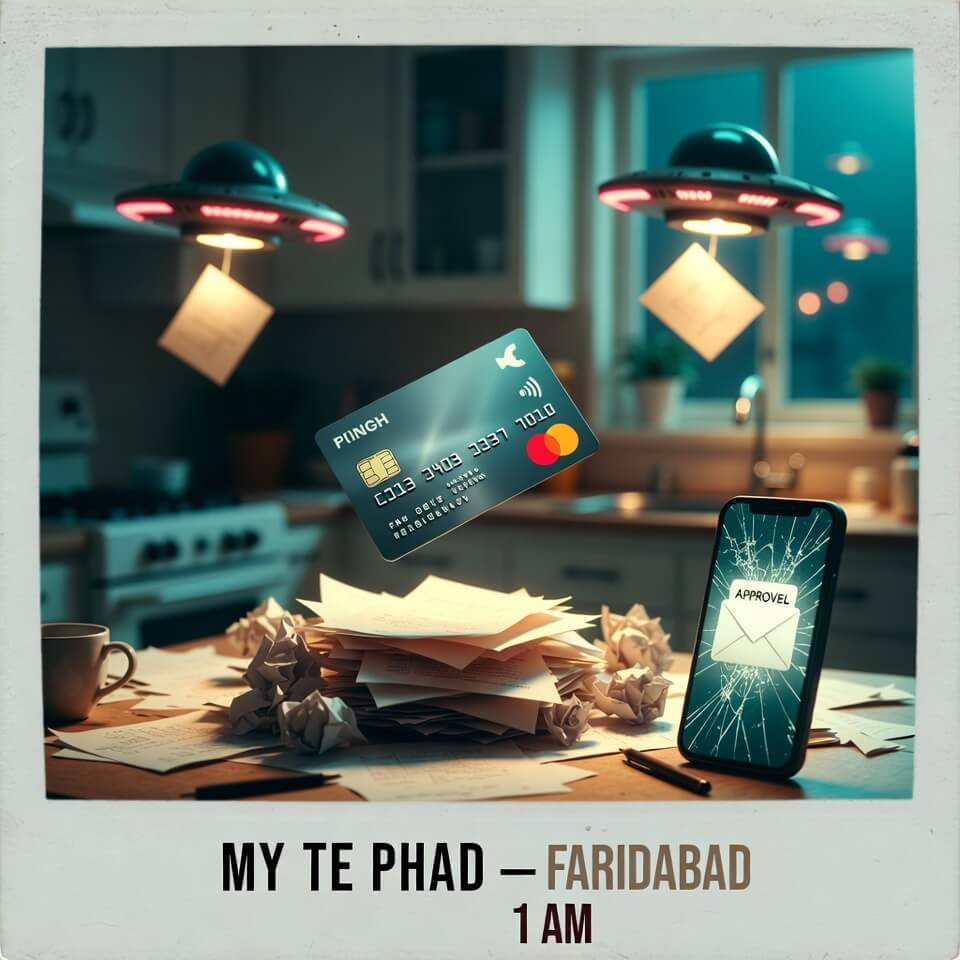 SBI Unnati card on half-eaten cold Maggi noodles