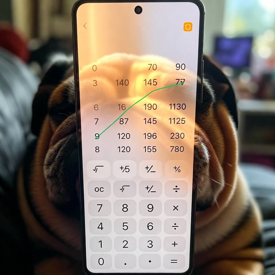 Phone screen with green retirement graph past 90