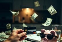 How to Improve Your Credit Score by 100 Points in 90 Days? Exhausted hand clutching maxed credit card on stained report